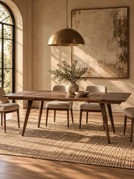 Modern European furniture - Capri Oak Wood Extendable Dining Table - www.oroa.com