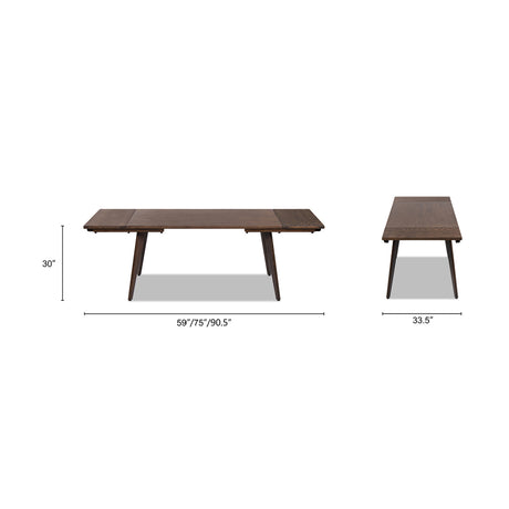 Modern European furniture - Capri Oak Wood Extendable Dining Table - www.oroa.com
