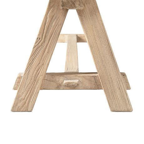 Natural Brown Reclaimed Elm Trestle Dining Bench | OROA - www.oroa.com