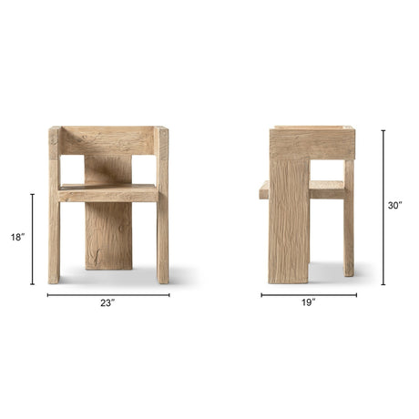 Reclaimed Elm Sculptural Accent Chair | OROA
