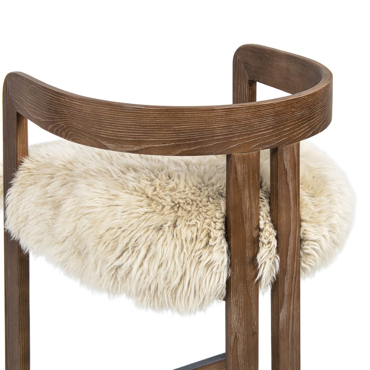 Dark Brown Ash Wood Counter Stool | OROA