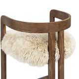Dark Brown Ash Wood Counter Stool | OROA