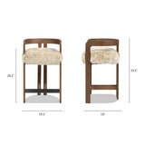 Dark Brown Ash Wood Counter Stool | OROA