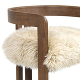 Dark Brown Ash Wood Counter Stool | OROA