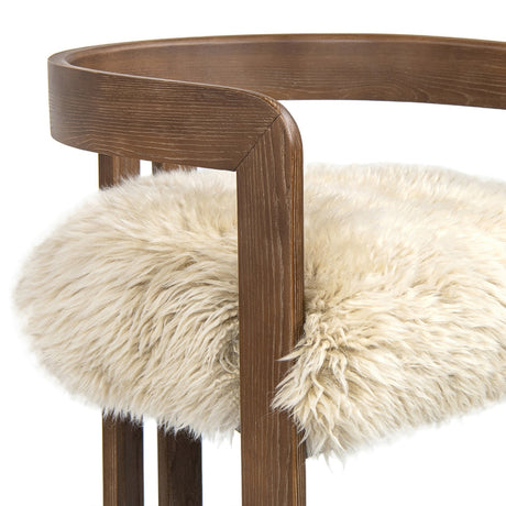 Dark Brown Ash Wood Counter Stool | OROA
