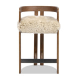 Dark Brown Ash Wood Counter Stool | OROA