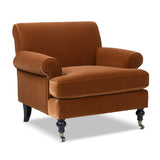 Burnt Orange Velvet Accent Chair | OROA