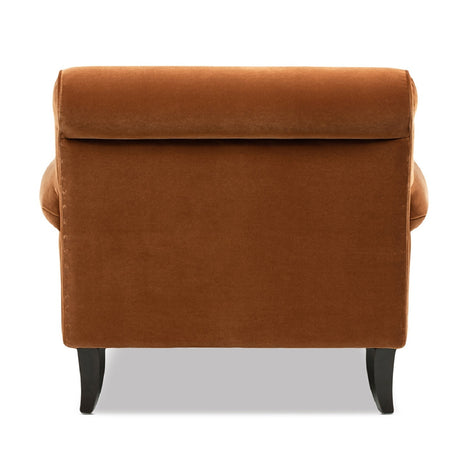 Burnt Orange Velvet Accent Chair | OROA
