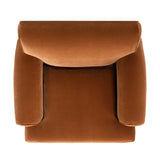 Burnt Orange Velvet Accent Chair | OROA
