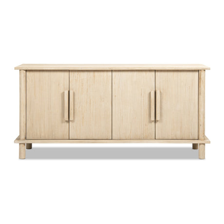 Natural Cerused Pine Wood 4-Door Sideboard | OROA - www.oroa.com