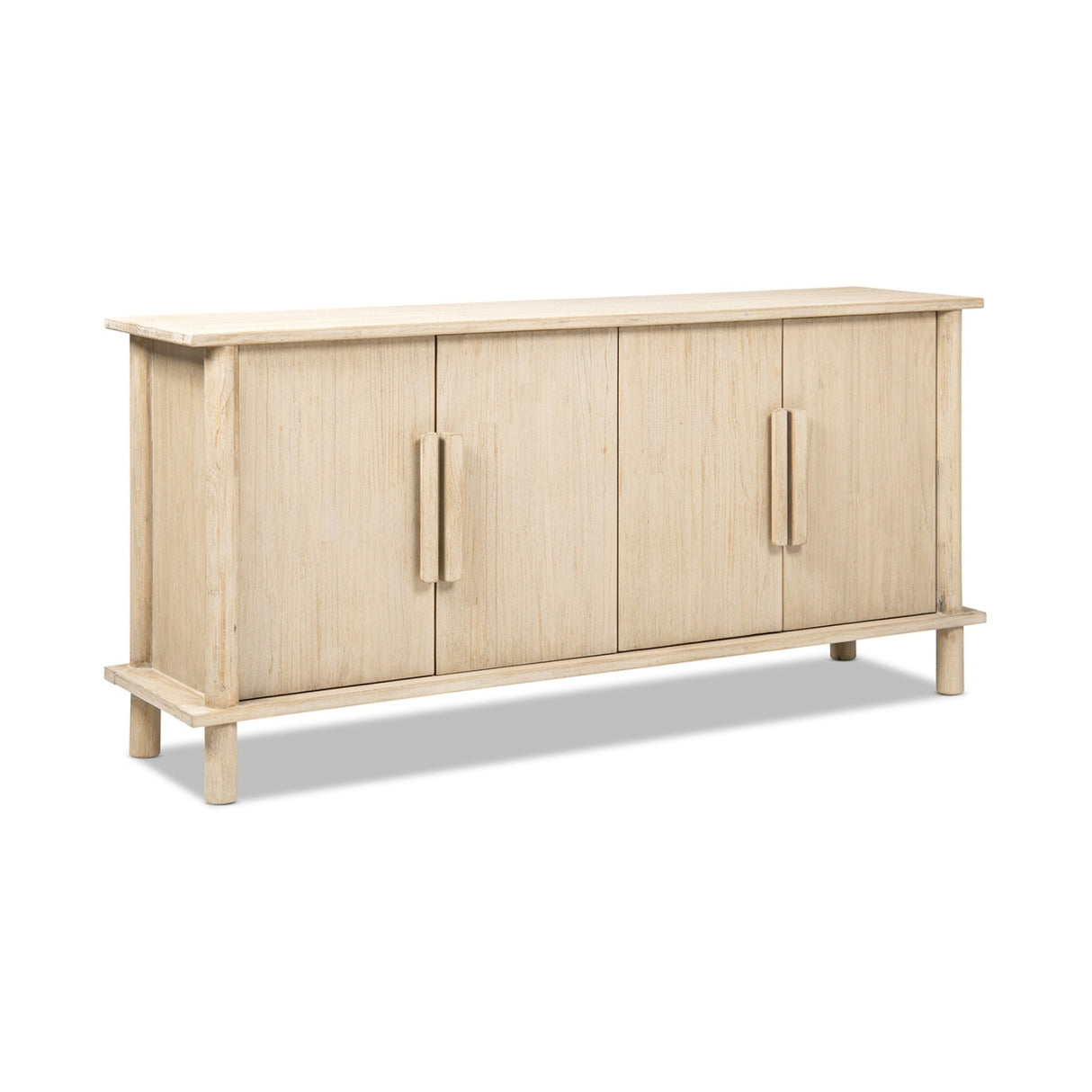 Natural Cerused Pine Wood 4-Door Sideboard | OROA - www.oroa.com