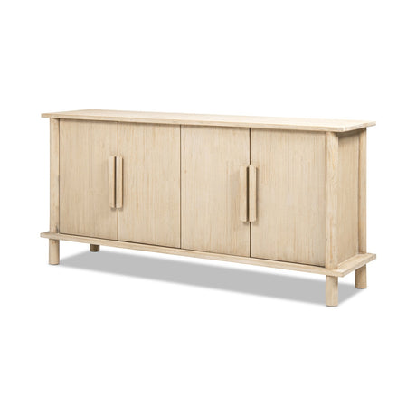 Natural Cerused Pine Wood 4-Door Sideboard | OROA - www.oroa.com
