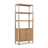 Antique Natural Reclaimed Pine Wood Bookcase | OROA