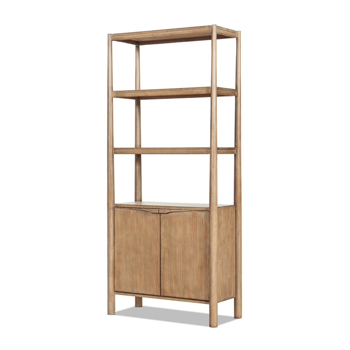 Antique Natural Reclaimed Pine Wood Bookcase | OROA