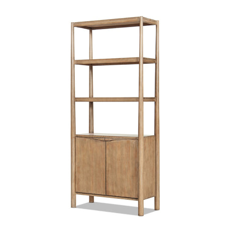 Antique Natural Reclaimed Pine Wood Bookcase | OROA