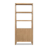Antique Natural Reclaimed Pine Wood Bookcase | OROA