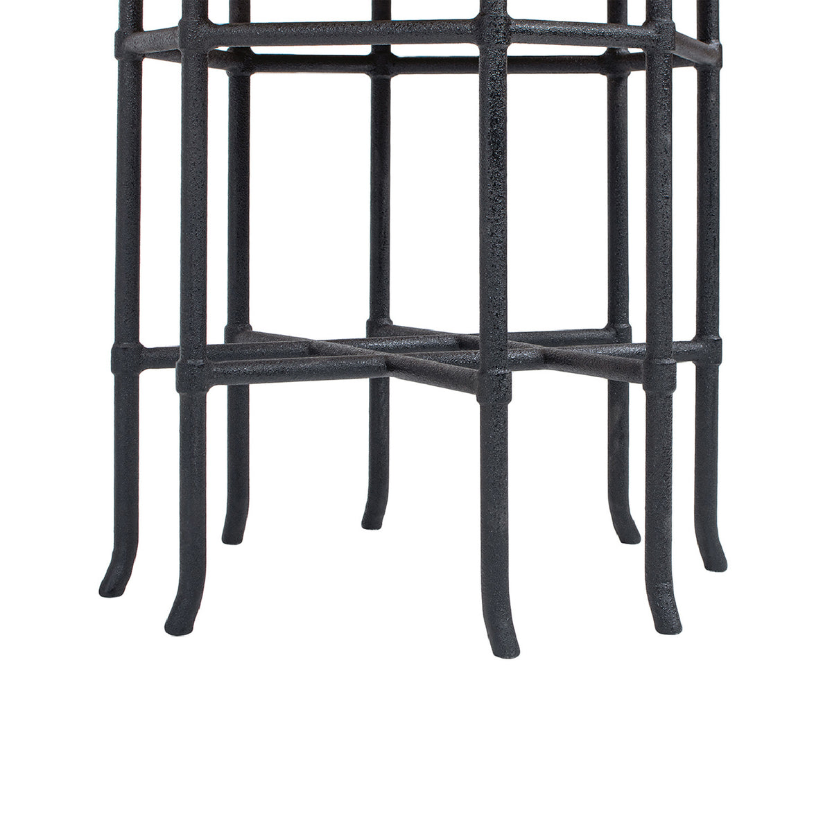 Modern European furniture - Reclaimed Pine Wood Iron Side Table - www.oroa.com