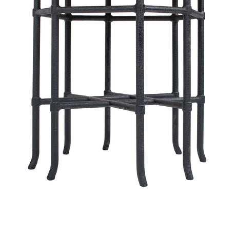 Modern European furniture - Reclaimed Pine Wood Iron Side Table - www.oroa.com