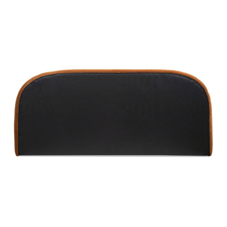 Burnt Orange Velvet Upholstered King Bed | OROA