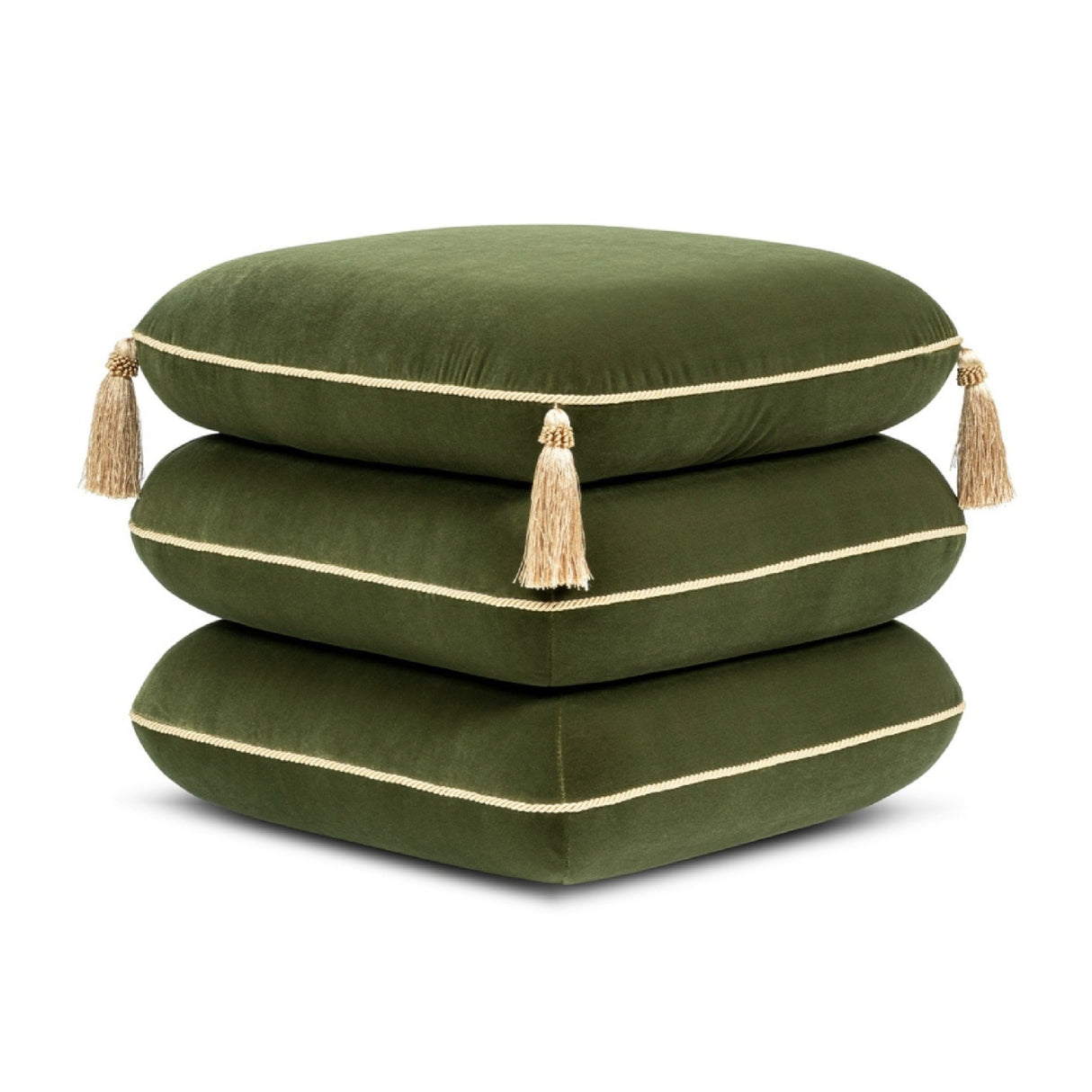 Monarch Velvet Tassel Ottoman | OROA