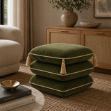 Monarch Velvet Tassel Ottoman | OROA