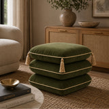 Monarch Velvet Tassel Ottoman | OROA