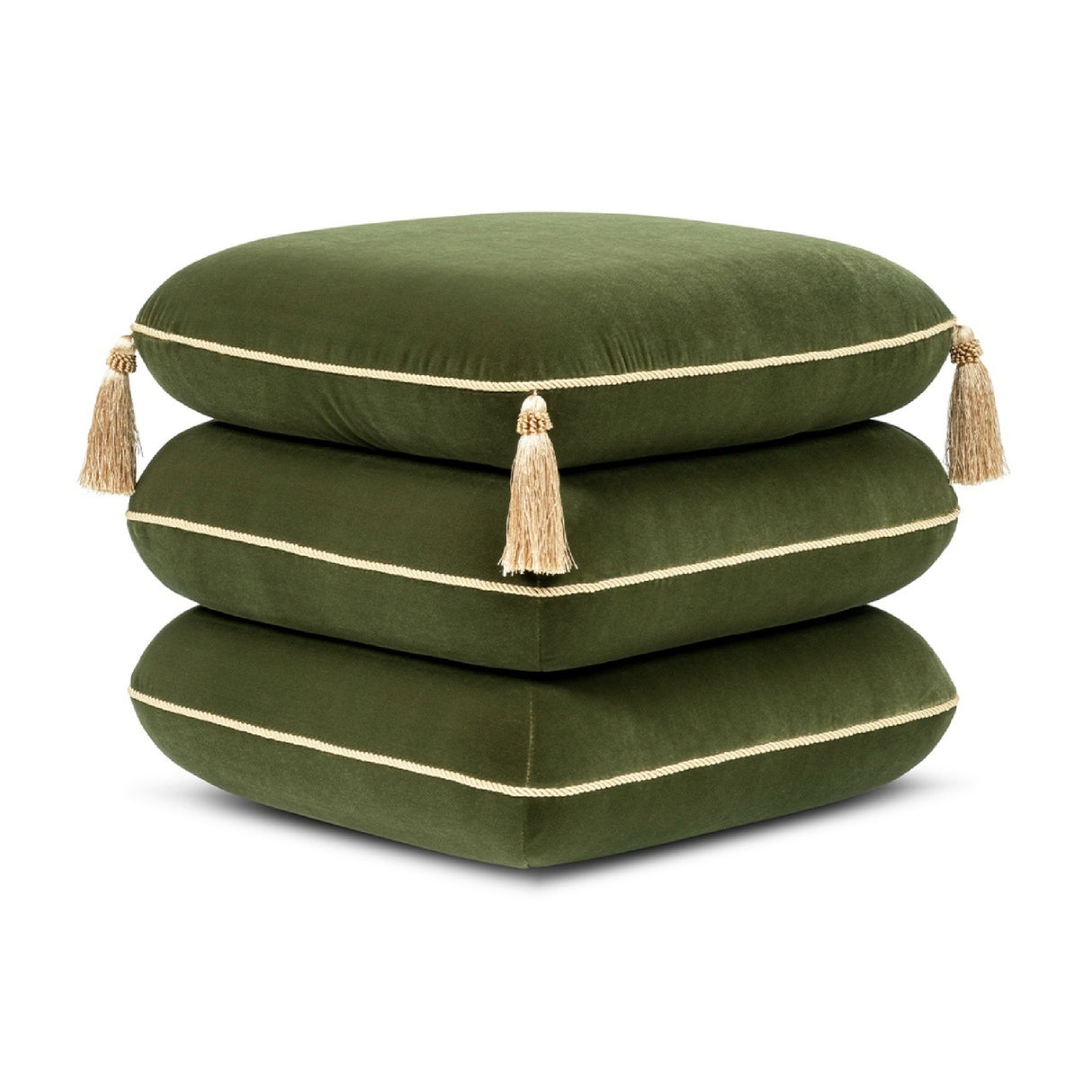 Monarch Velvet Tassel Ottoman | OROA
