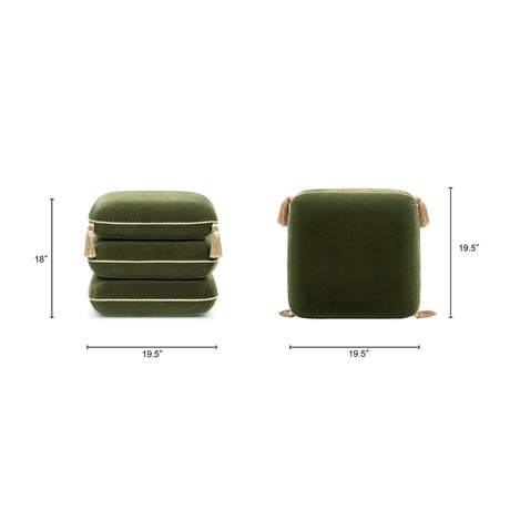 Monarch Velvet Tassel Ottoman | OROA