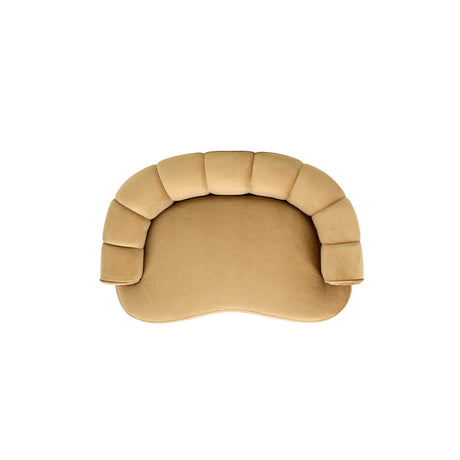 Halle Gold Velvet Dog Sofa Bed | OROA