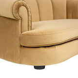 Halle Gold Velvet Dog Sofa Bed | OROA