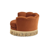Clara Velvet Scalloped Pet Sofa Bed | OROA