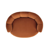 Clara Velvet Scalloped Pet Sofa Bed | OROA