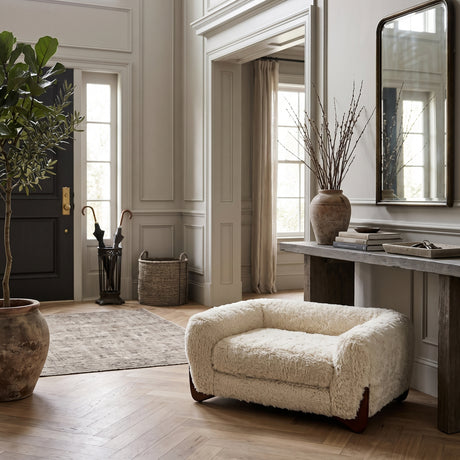 Modern European furniture - Alpine Cream Sherpa Dog Sofa Bed - www.oroa.com