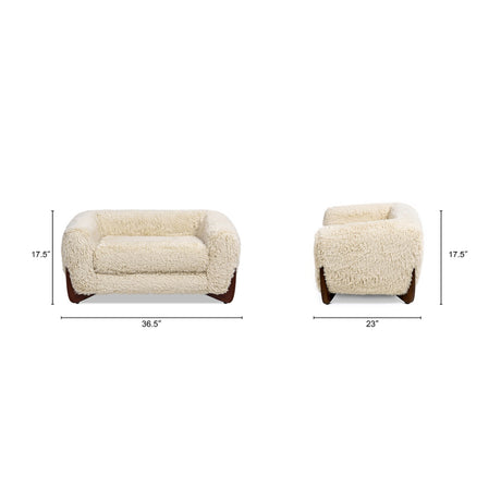 Modern European furniture - Alpine Cream Sherpa Dog Sofa Bed - www.oroa.com