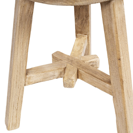 Linden Round Elm Wood Stool - OROA - view 8