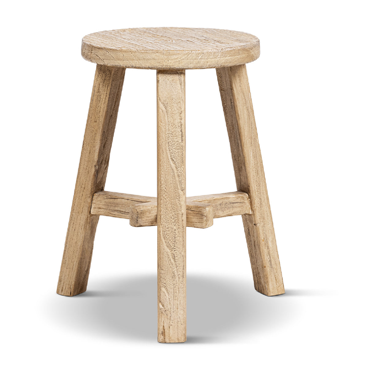 Linden Round Elm Wood Stool | OROA