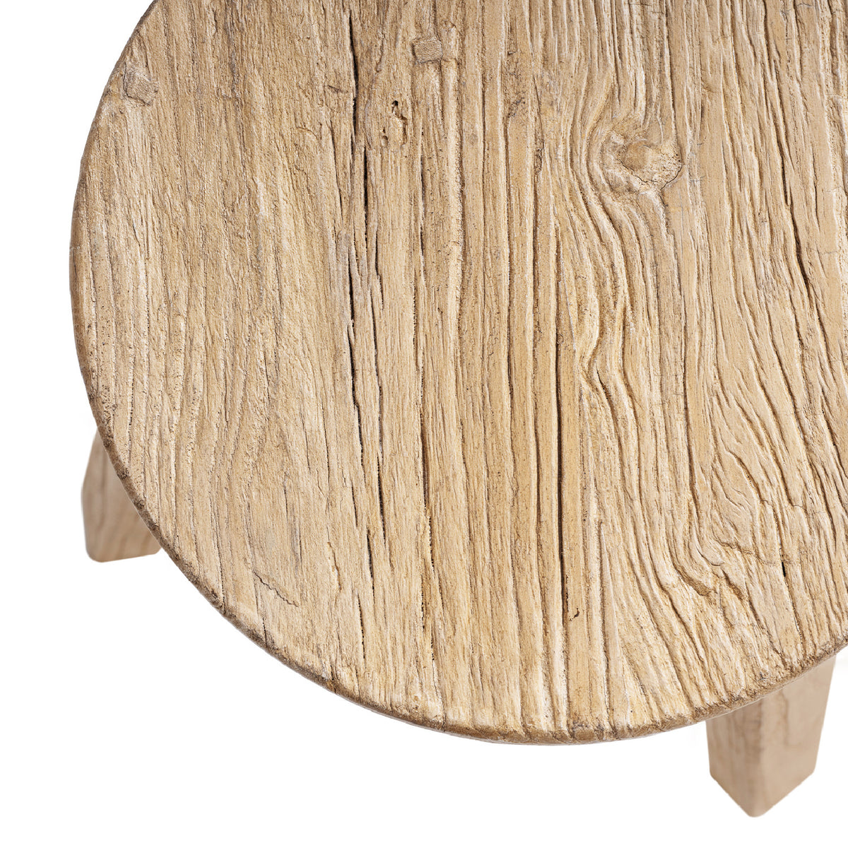 Linden Round Elm Wood Stool | OROA