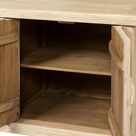 Rowan Light Natural Reclaimed Elm 4-Door Cabinet | OROA