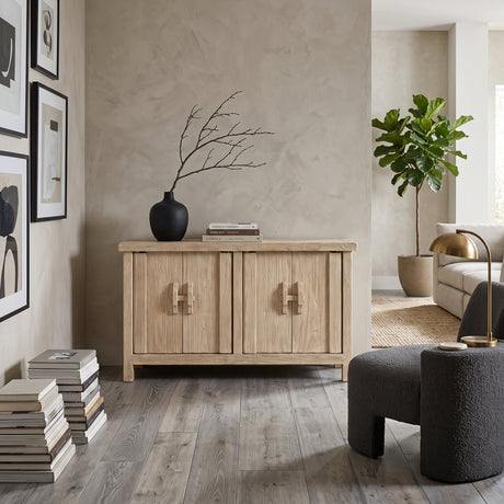 Rowan Light Natural Reclaimed Elm 4-Door Cabinet | OROA
