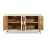 Rowan Light Natural Reclaimed Elm 4-Door Cabinet | OROA