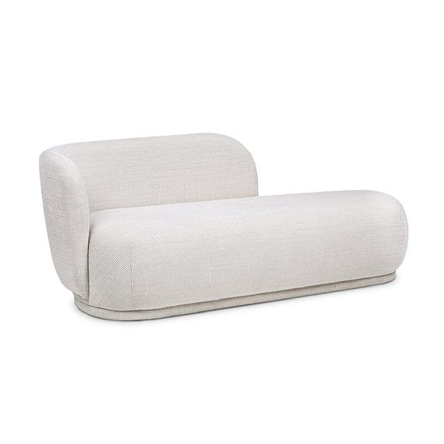 Modern European furniture - Modern Rounded Beige Chaise Lounge - www.oroa.com