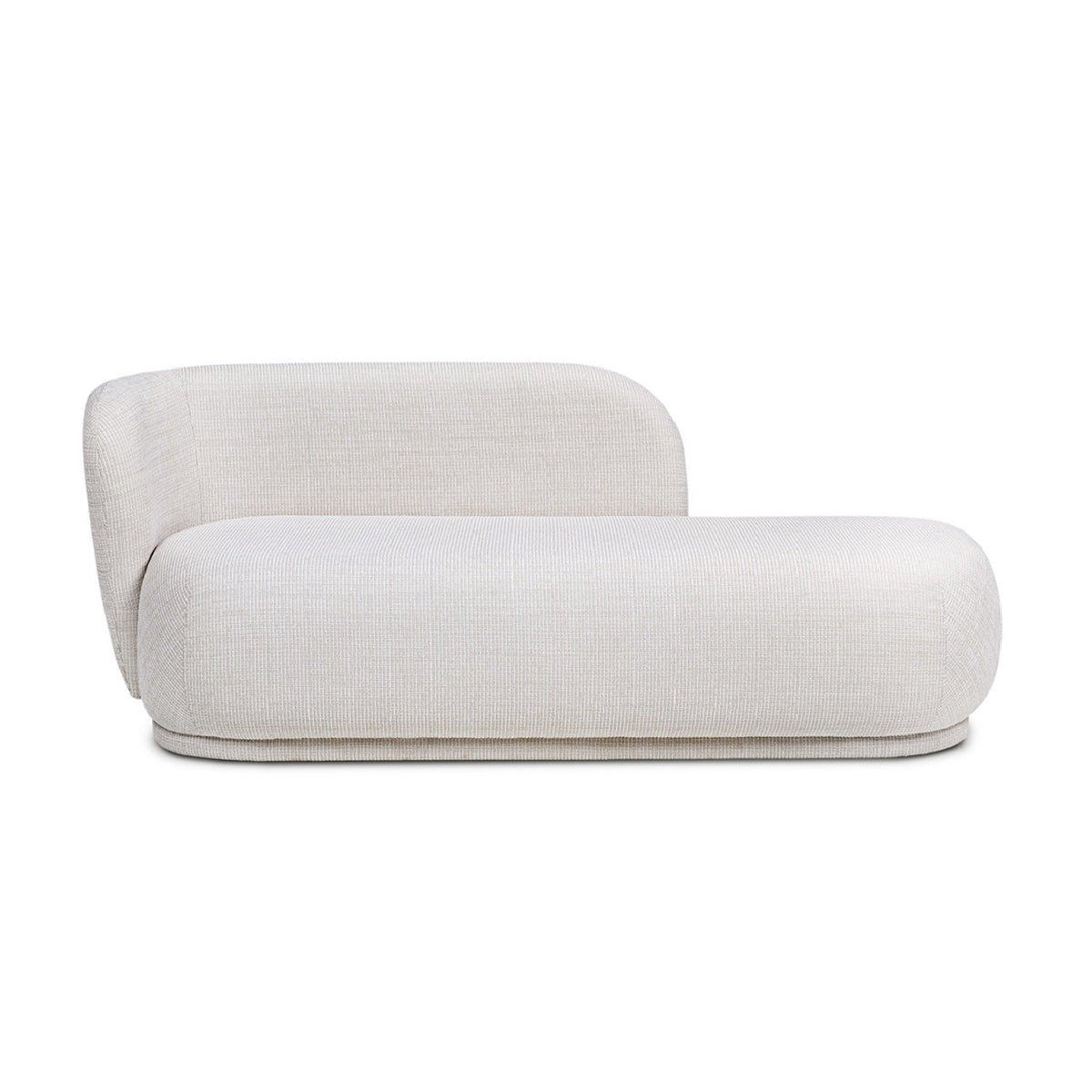 Modern European furniture - Modern Rounded Beige Chaise Lounge - www.oroa.com