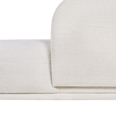 Modern European furniture - Modern Rounded Beige Chaise Lounge - www.oroa.com