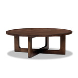 Modern European furniture - Round Reclaimed Pine Wood Coffee Table - www.oroa.com