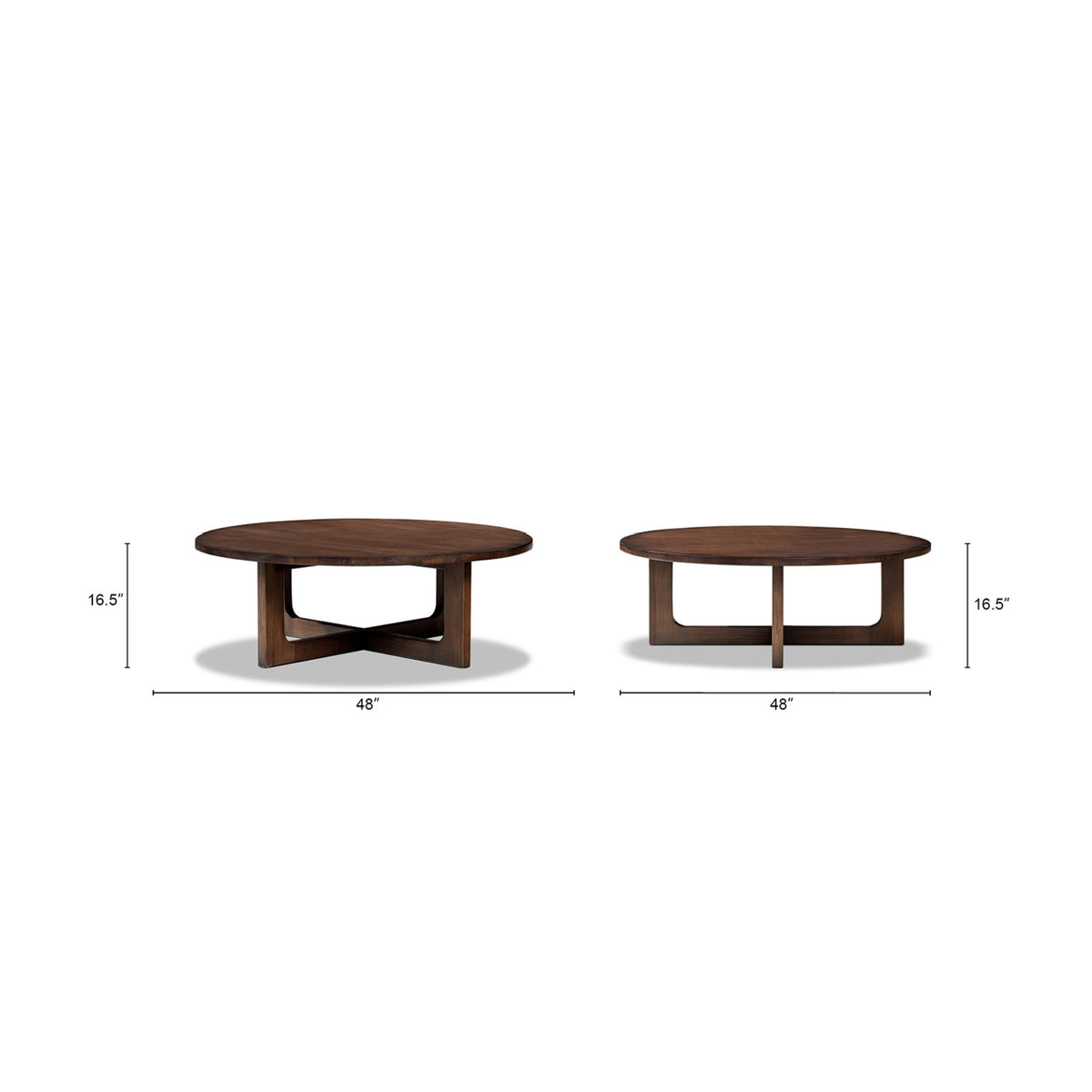 Modern European furniture - Round Reclaimed Pine Wood Coffee Table - www.oroa.com
