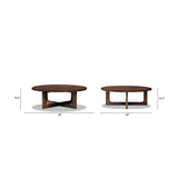 Modern European furniture - Round Reclaimed Pine Wood Coffee Table - www.oroa.com