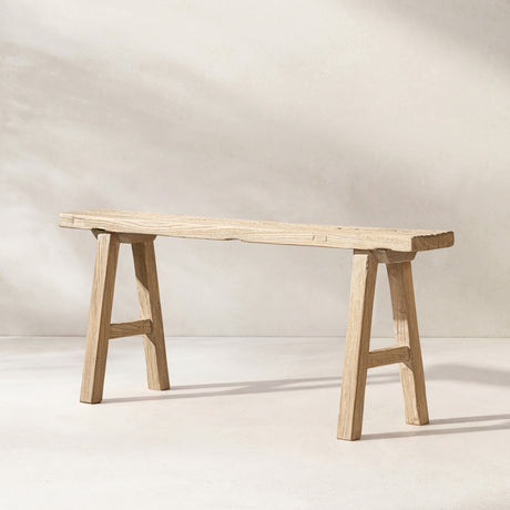 Modern European furniture - Solid Reclaimed Elm Wood Bench  - www.oroa.com