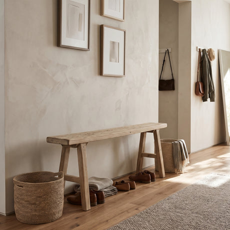 Modern European furniture - Solid Reclaimed Elm Wood Bench  - www.oroa.com