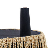 Navy Blue Velvet Storage Bench | OROA