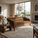 Sansa Bronze Upholstered Sofa | OROA
